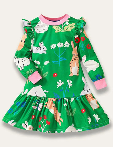 Easter Bunny Print Dress - Mini Taylor