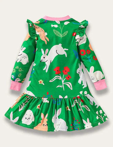 Easter Bunny Print Dress - Mini Taylor