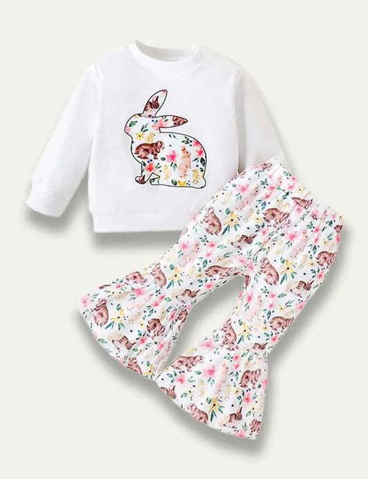 Easter Colored Bunny Long Sleeve Suit - Mini Taylor