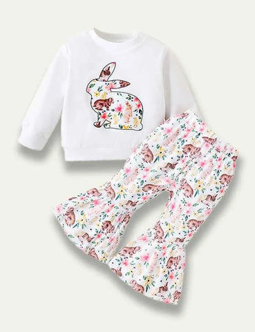 Easter Colored Bunny Long Sleeve Suit - Mini Taylor