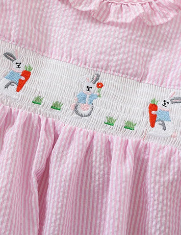Easter Cute Embroidered Bunny Dress - Mini Taylor