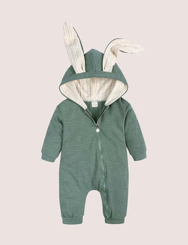 Easter Long Ear Bunny Hoodie Romper - Mini Taylor