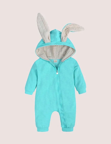 Easter Long Ear Bunny Hoodie Romper - Mini Taylor