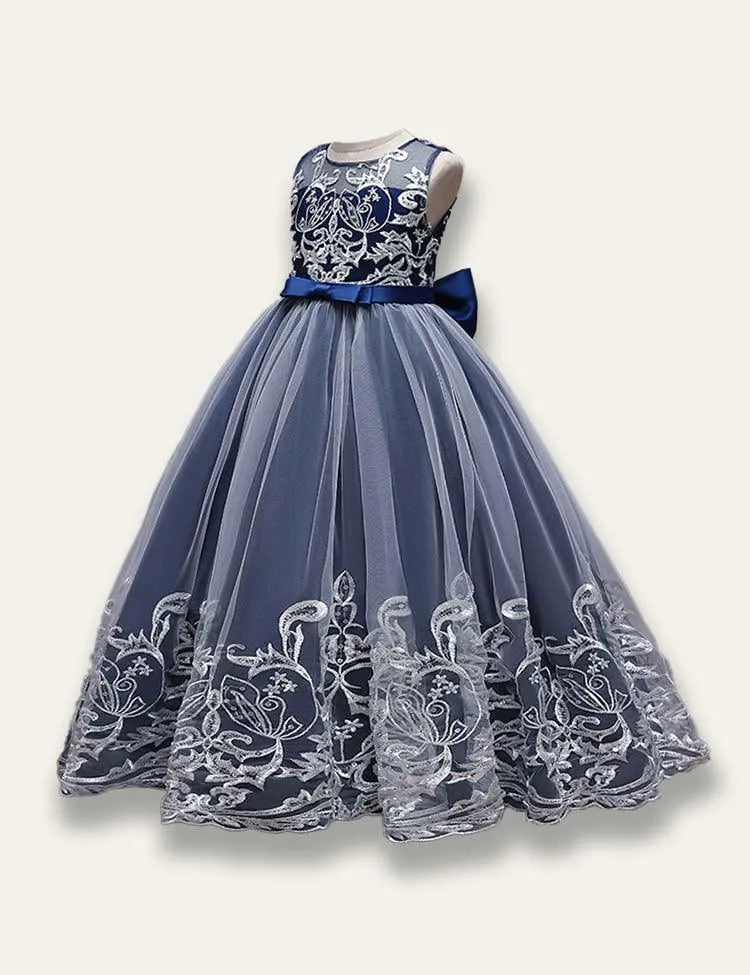 Elegant Princess Floral Tulle Party Dress - Mini Taylor