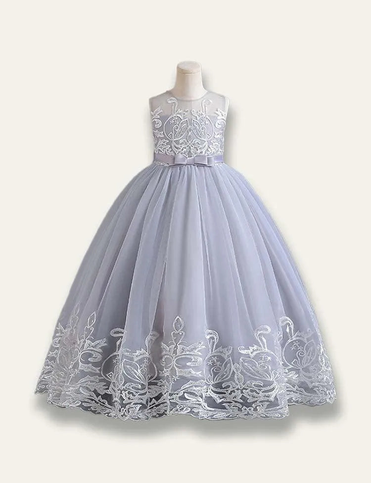 Elegant Princess Floral Tulle Party Dress - Mini Taylor