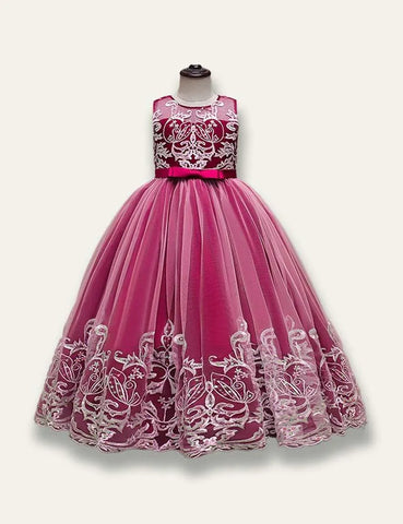 Elegant Princess Floral Tulle Party Dress - Mini Taylor