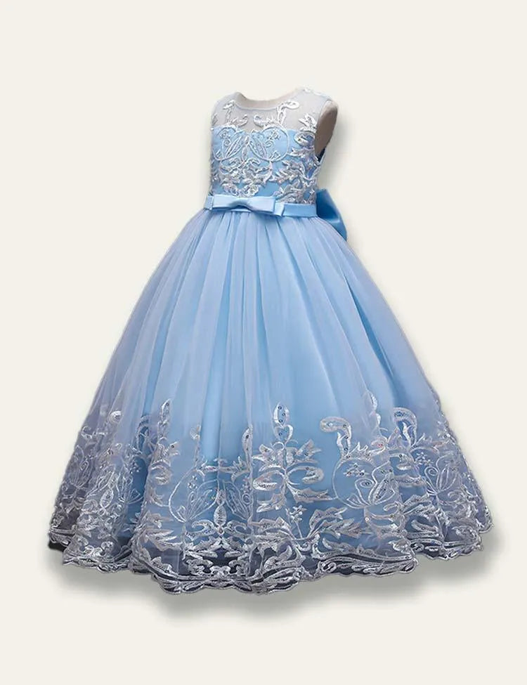 Elegant Princess Floral Tulle Party Dress - Mini Taylor