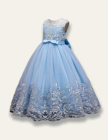 Elegant Princess Floral Tulle Party Dress - Mini Taylor