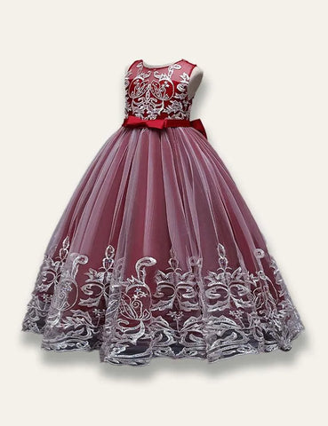 Elegant Princess Floral Tulle Party Dress - Mini Taylor
