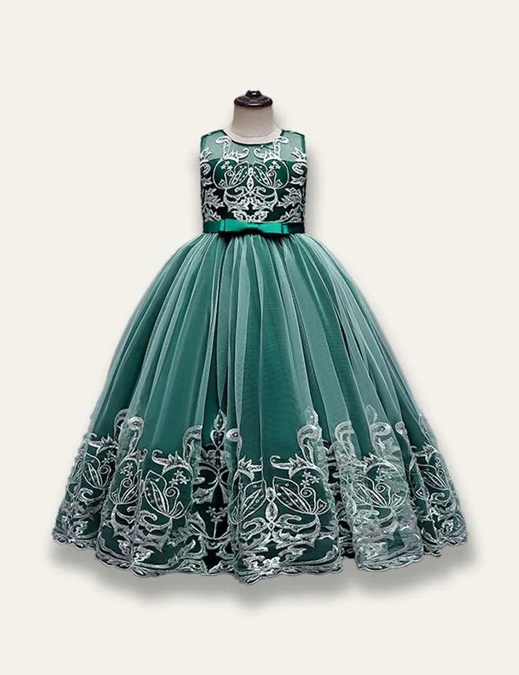 Elegant Princess Floral Tulle Party Dress - Mini Taylor