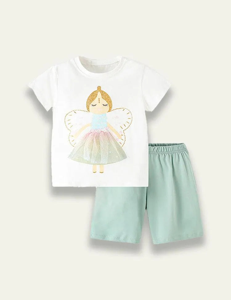 Elf Printed Round Neck Set - Mini Taylor