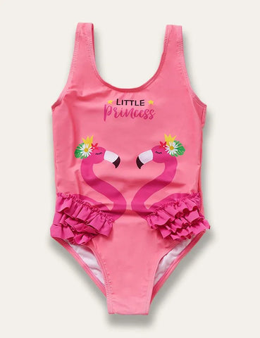 Flamingo Print One-piece Swimsuit - Mini Taylor