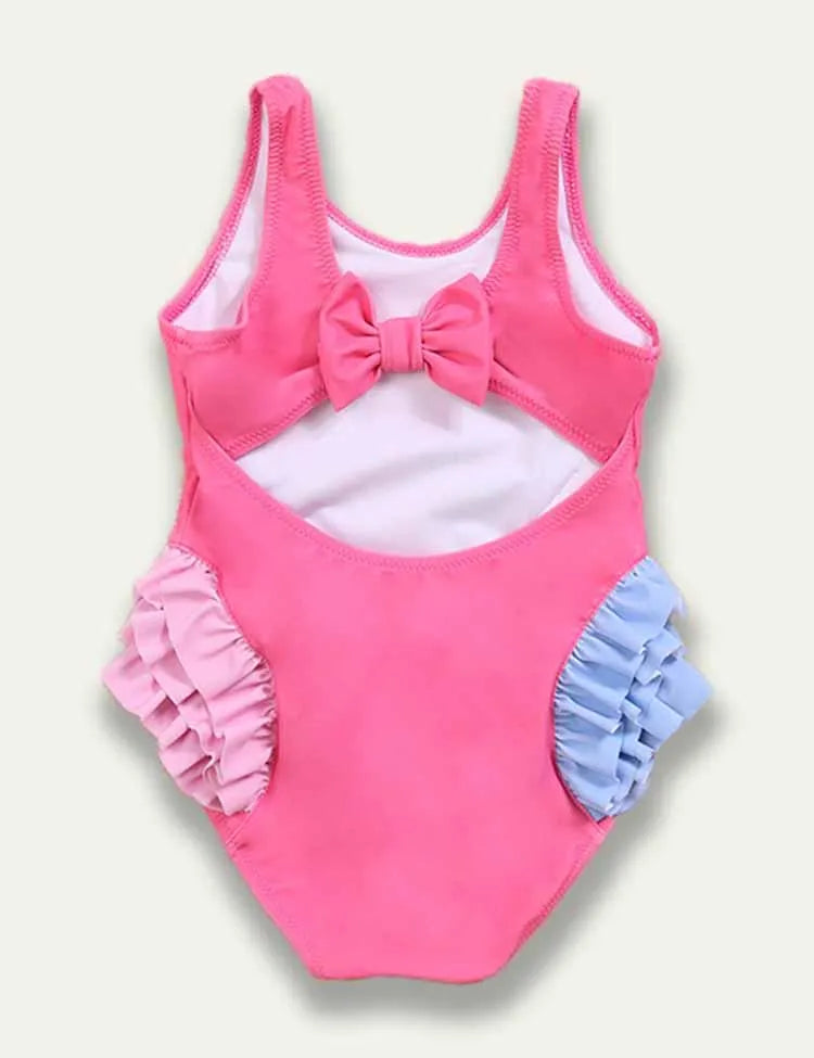 Flamingo Ruffled Swim Suit - Mini Taylor
