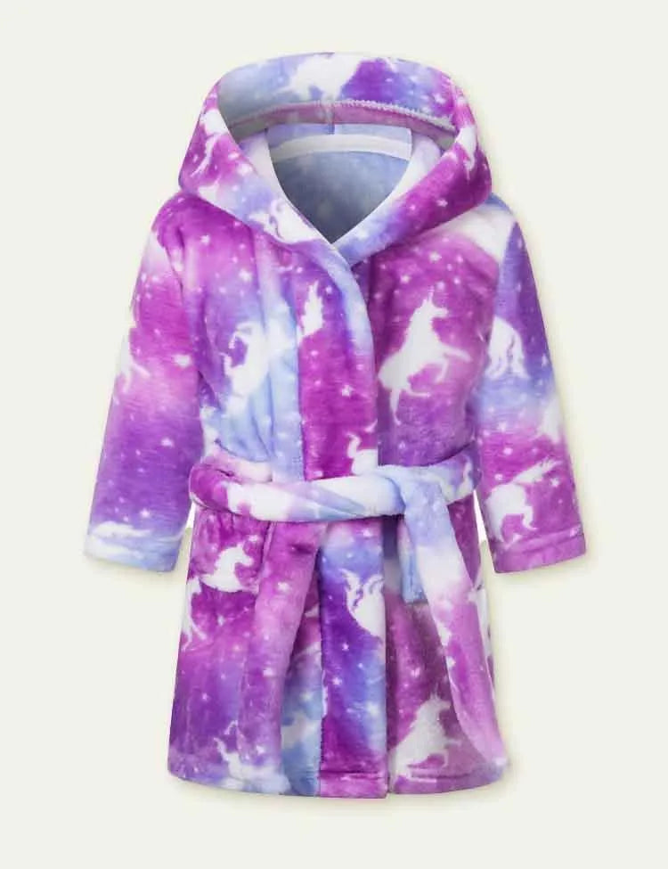 Flannel Cartoon Printed Nightgown - Mini Taylor