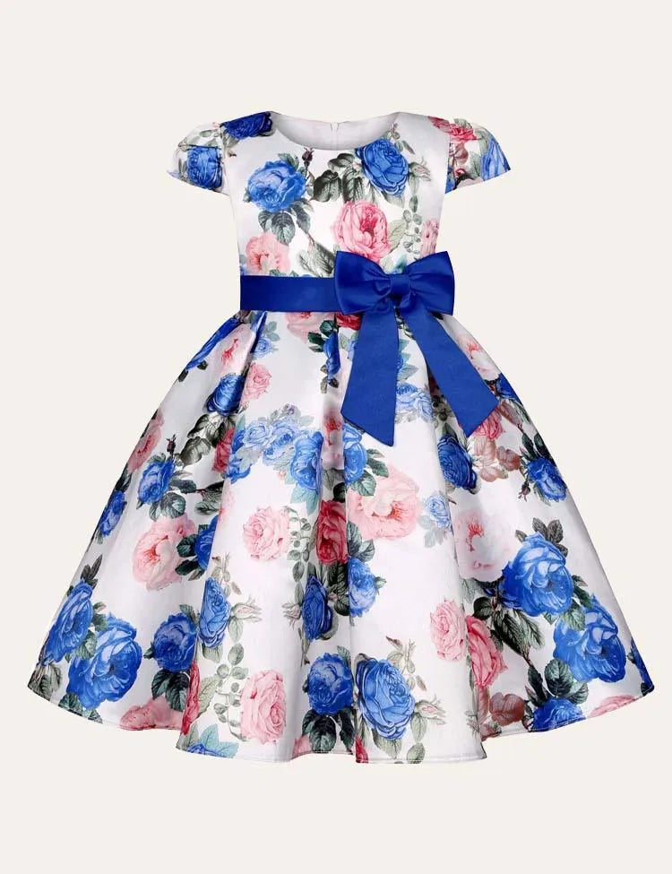 Floral Bow Party Dress - Mini Taylor