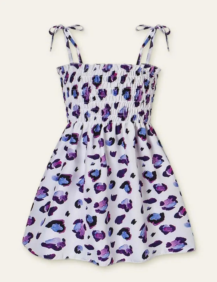 Floral Butterfly Full Printed High Waist Spaghetti Strap Dress - Mini Taylor