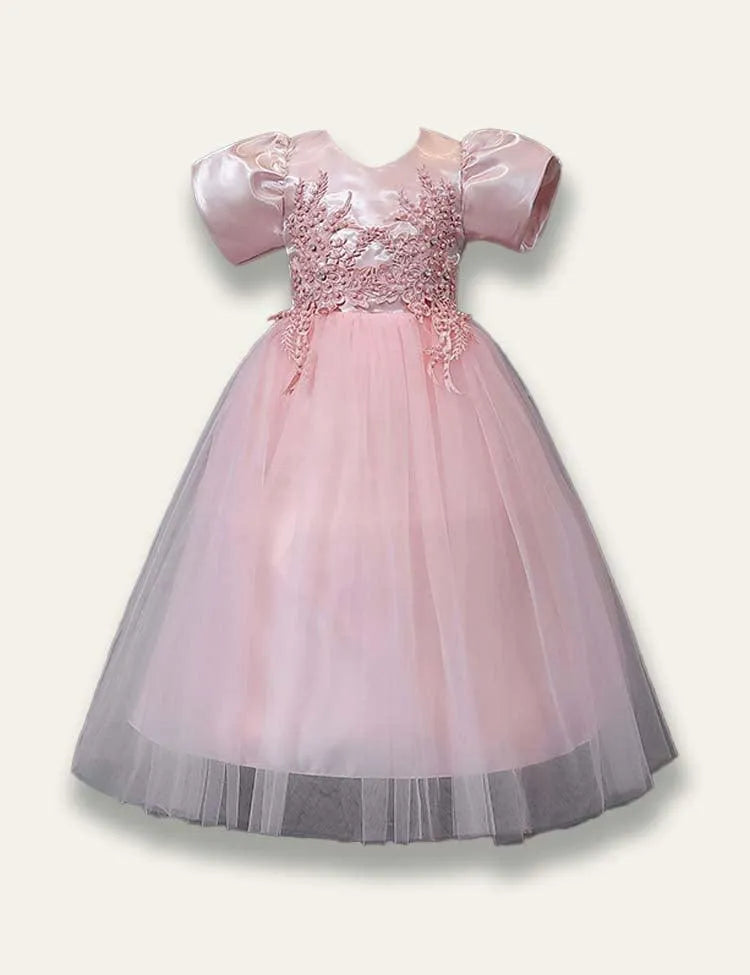 Floral Elegant Princess Party Tulle Dress - Mini Taylor