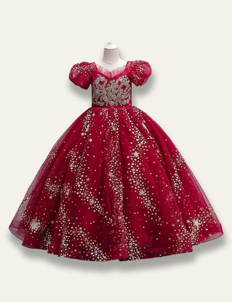 Floral Princess Starry Tulle Dress - Mini Taylor