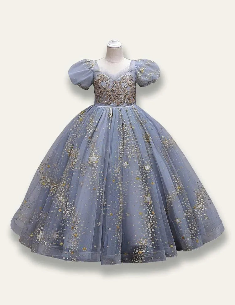 Floral Princess Starry Tulle Dress - Mini Taylor