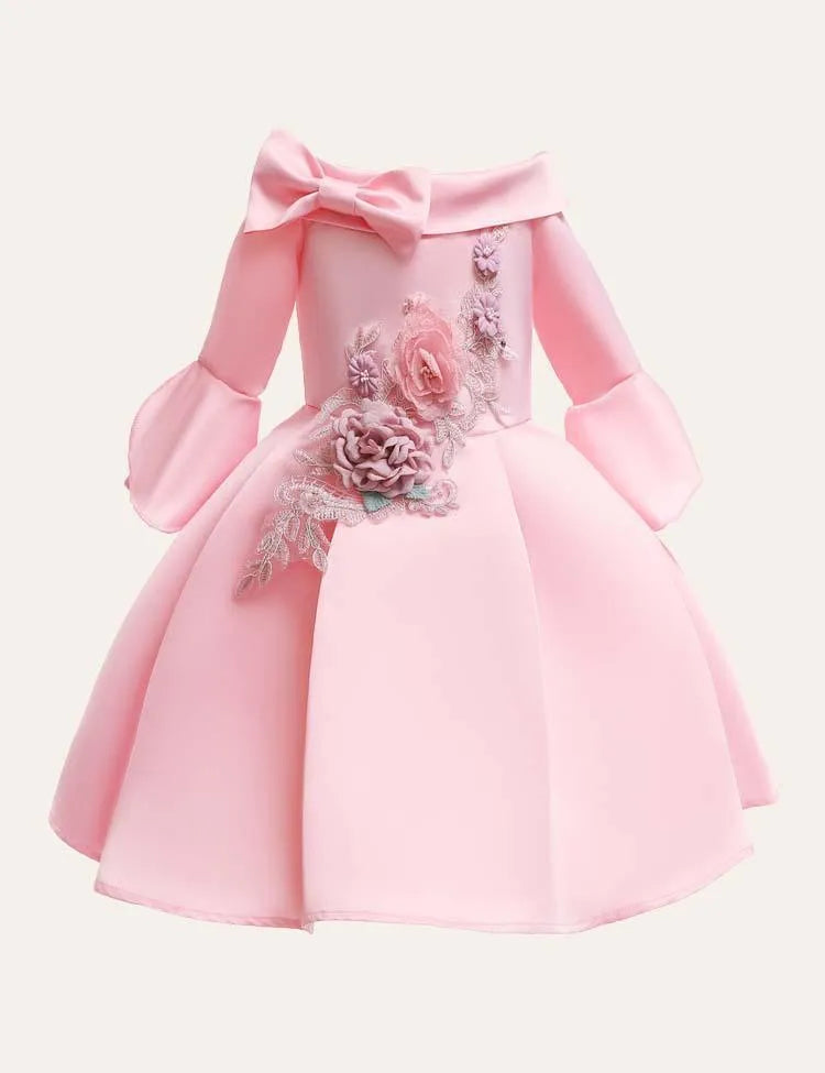 Floral Print Long Sleeve Party Dress - Mini Taylor