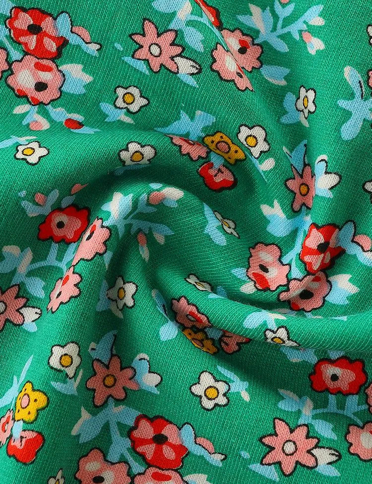 Floral Printed Bird Appliqué Dress - Mini Taylor