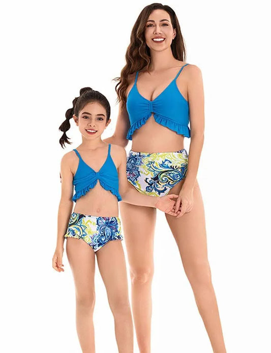 Floral Printed Family Matching Swim Suit - Mini Taylor
