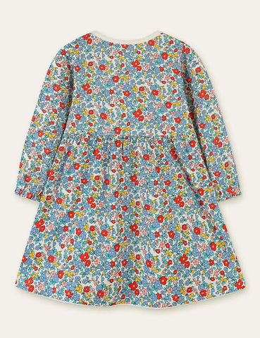Floral Printed Long Sleeve Dress - Mini Taylor