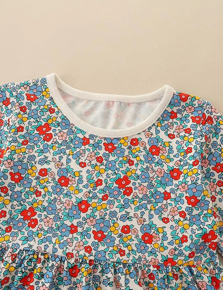 Floral Printed Long Sleeve Dress - Mini Taylor