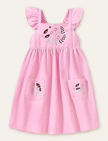 Flower Embroidered Sleeveless Dress - Mini Taylor