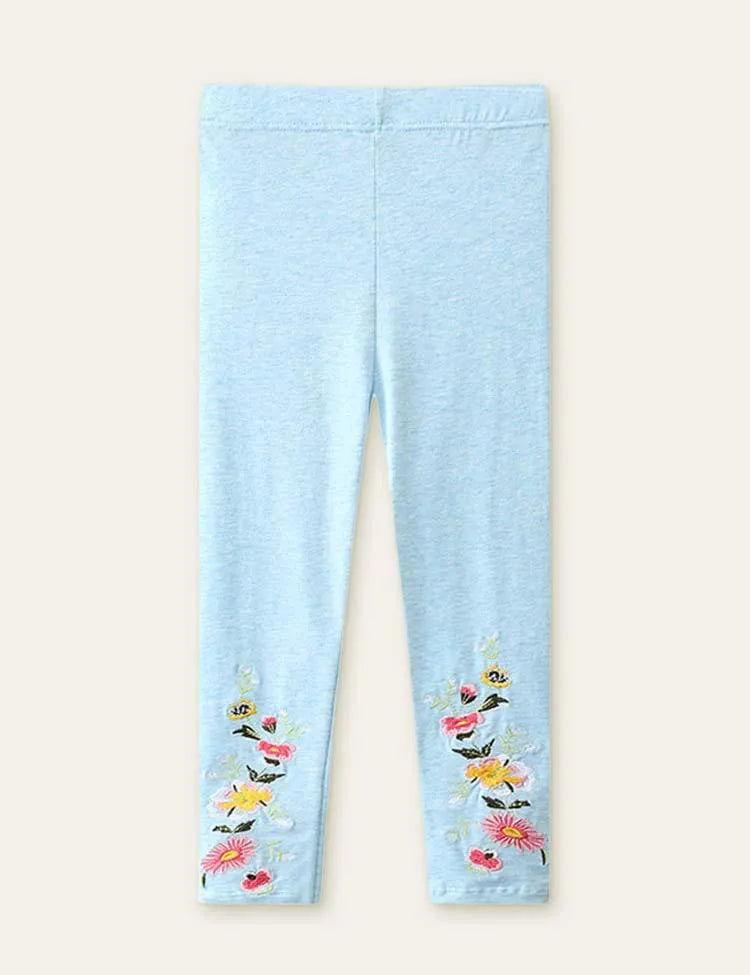 Flower Embroidery Leggings - Mini Taylor