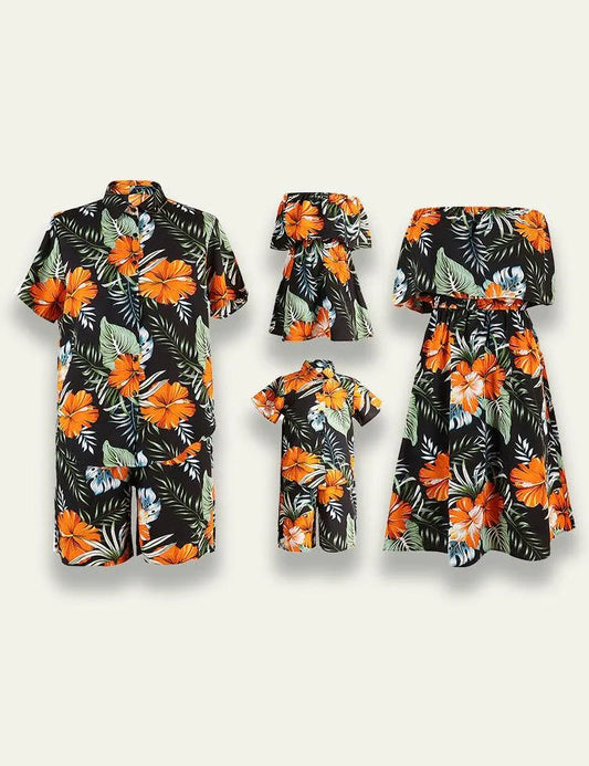 Flower Printed Family Matching Dress - Mini Taylor