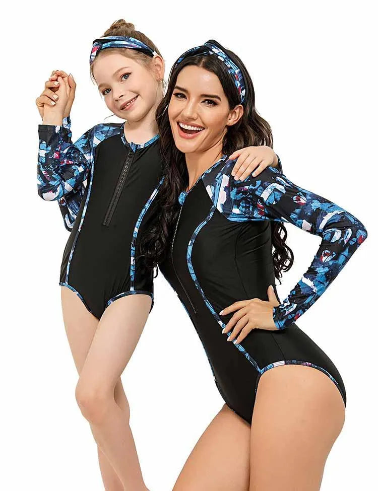 Flower Printed Family Matching Swim Suit - Mini Taylor