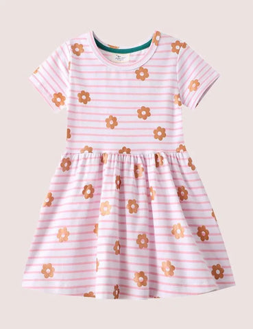 Flower Striped Dress - Mini Taylor