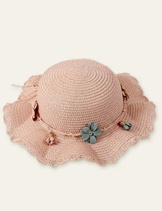 Flower Sunshade Seaside Straw Hat - Mini Taylor
