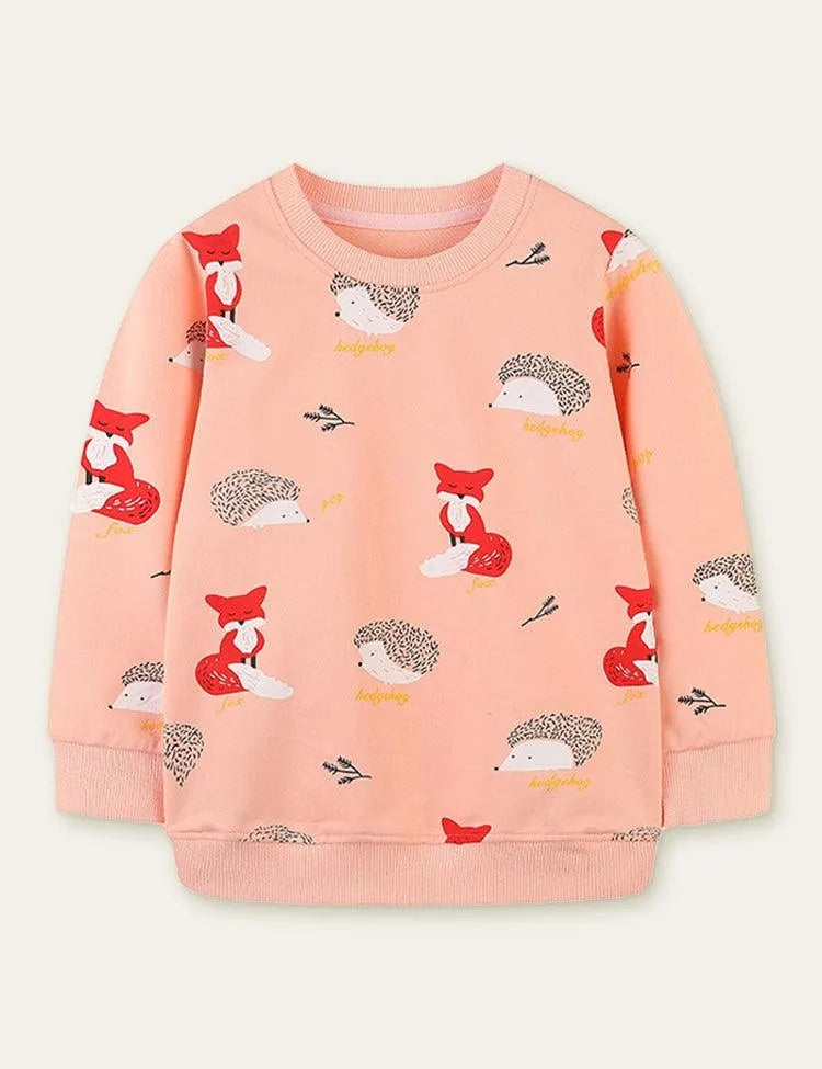 Fox Hedgehog Printed Sweatshirt - Mini Taylor