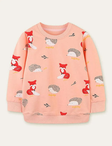 Fox Hedgehog Printed Sweatshirt - Mini Taylor