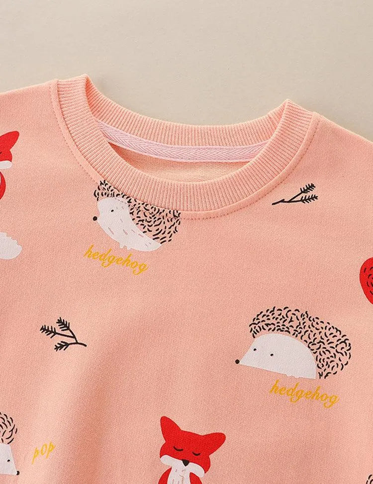 Fox Hedgehog Printed Sweatshirt - Mini Taylor