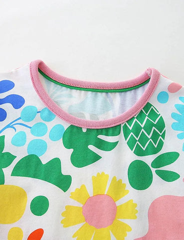 Fresh Cartoon Print Dress - Mini Taylor