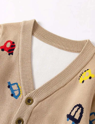 Full Printed Car Cardigan - Mini Taylor