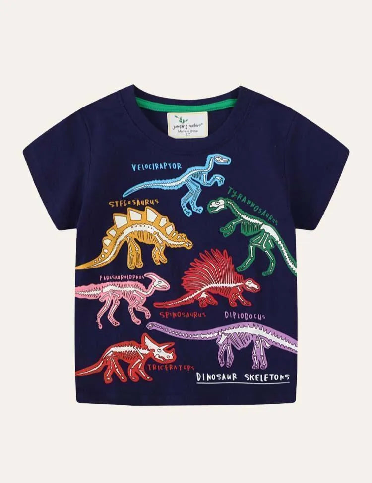 Glowing Dinosaur Short-Sleeved T-shirt - Mini Taylor