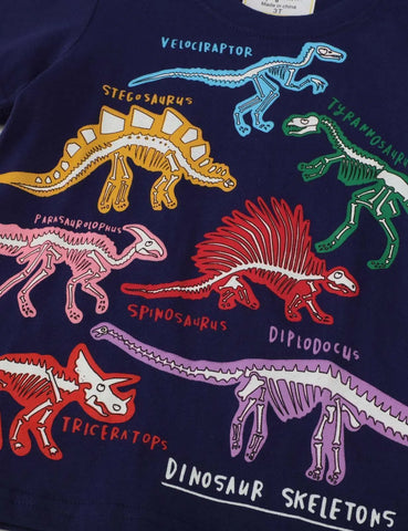 Glowing Dinosaur Short-Sleeved T-shirt - Mini Taylor