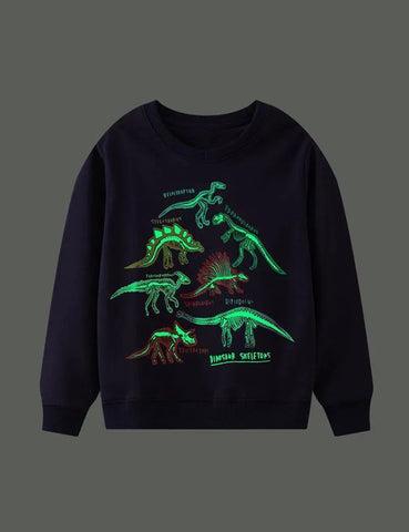 Glowing Dinosaur Sweatshirt - Mini Taylor