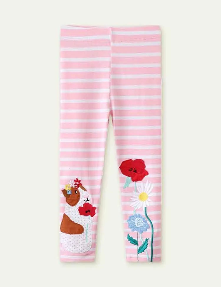 Guinea Pig Appliqué Leggings - Mini Taylor