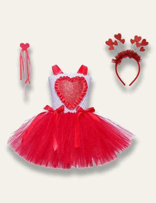 Heart Embroidered Tulle Princess Party Dress - Mini Taylor