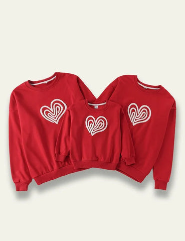 Heart Printed Family Matching Sweatshirt - Mini Taylor