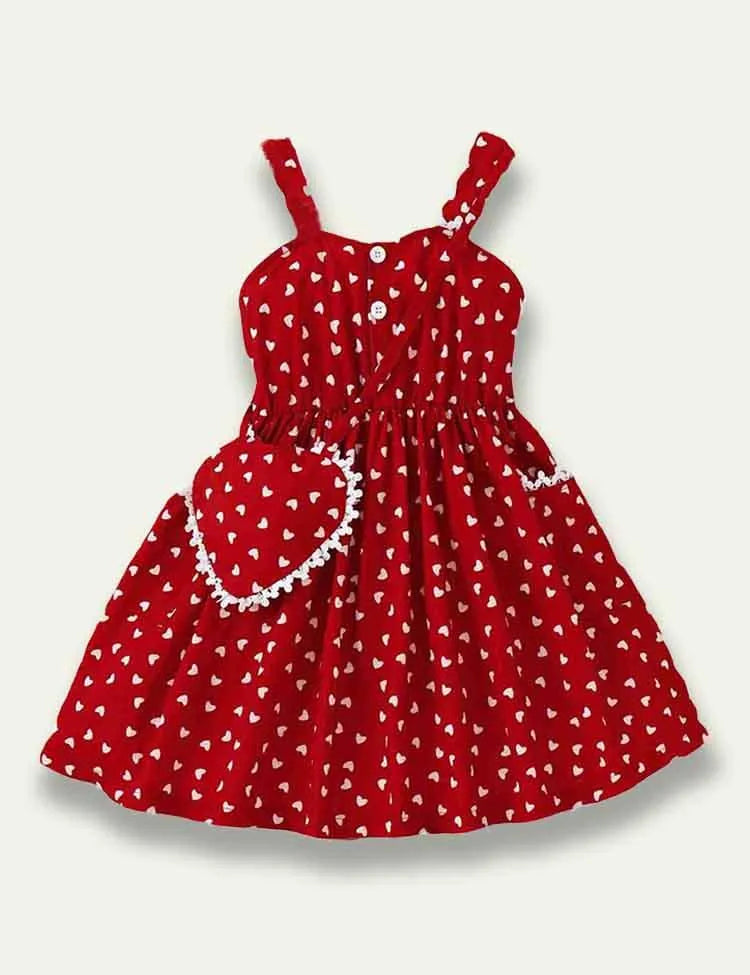 Heart Printed Lace Strap Dress - Mini Taylor