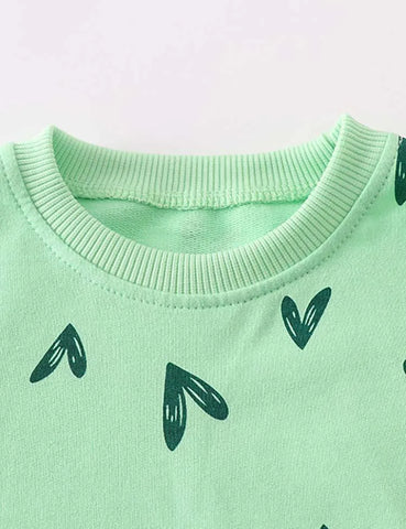 Heart Printing Sweatshirt - Mini Taylor