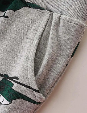 Helicopter Printed Sweatpants - Mini Taylor