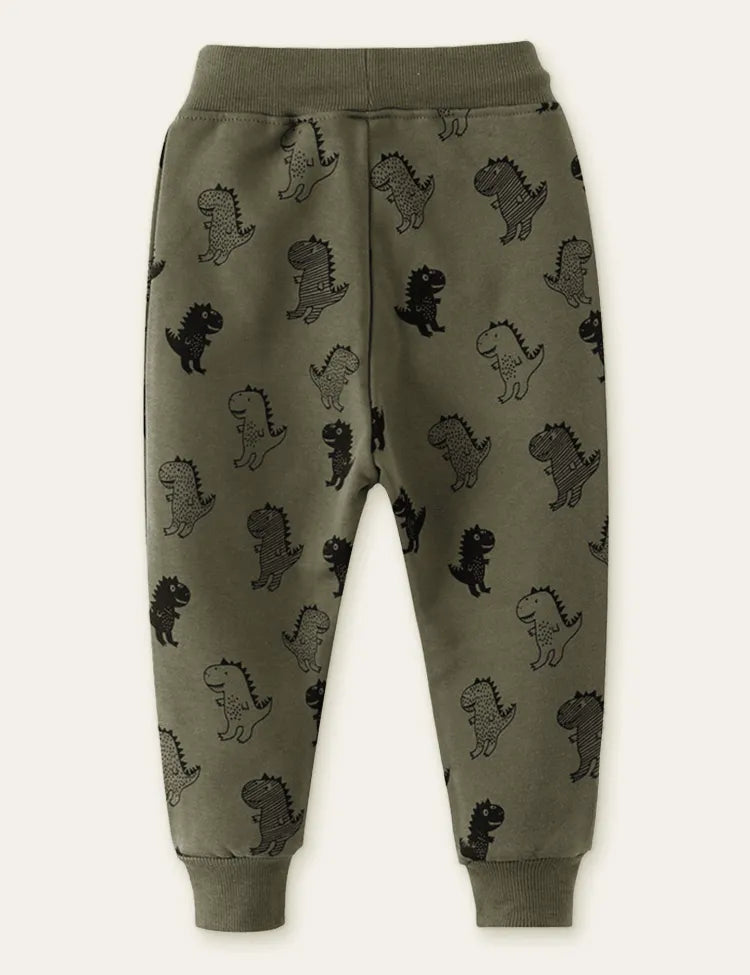Illustration Dinosaur Printed Sweatpants - Mini Taylor