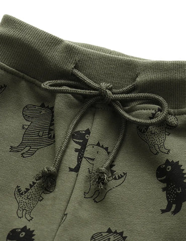 Illustration Dinosaur Printed Sweatpants - Mini Taylor